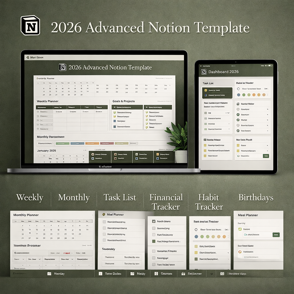 2026 Advanced Notion Template